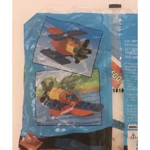 New Sealed 1999 McDonalds Lego Classic Happy Meal 2 3 8 Seaplane Plane Boat Lot - Picture 7 of 8